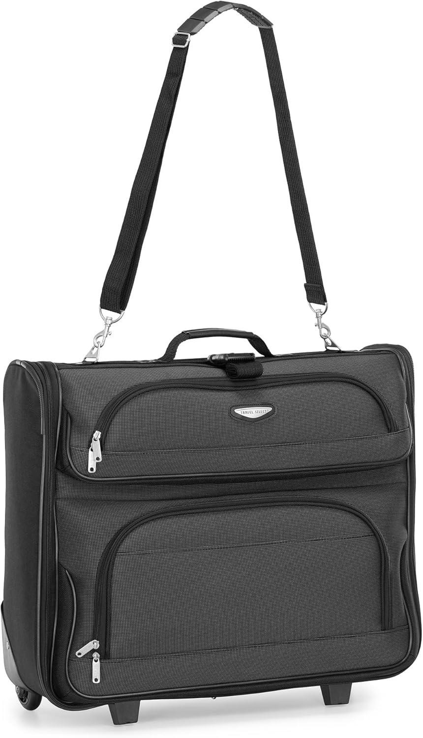 imageTravel Select Amsterdam Business Rolling Garment Bag Softside Expandable Rolling 2Wheeled Suit Carrier Black One SizeGray