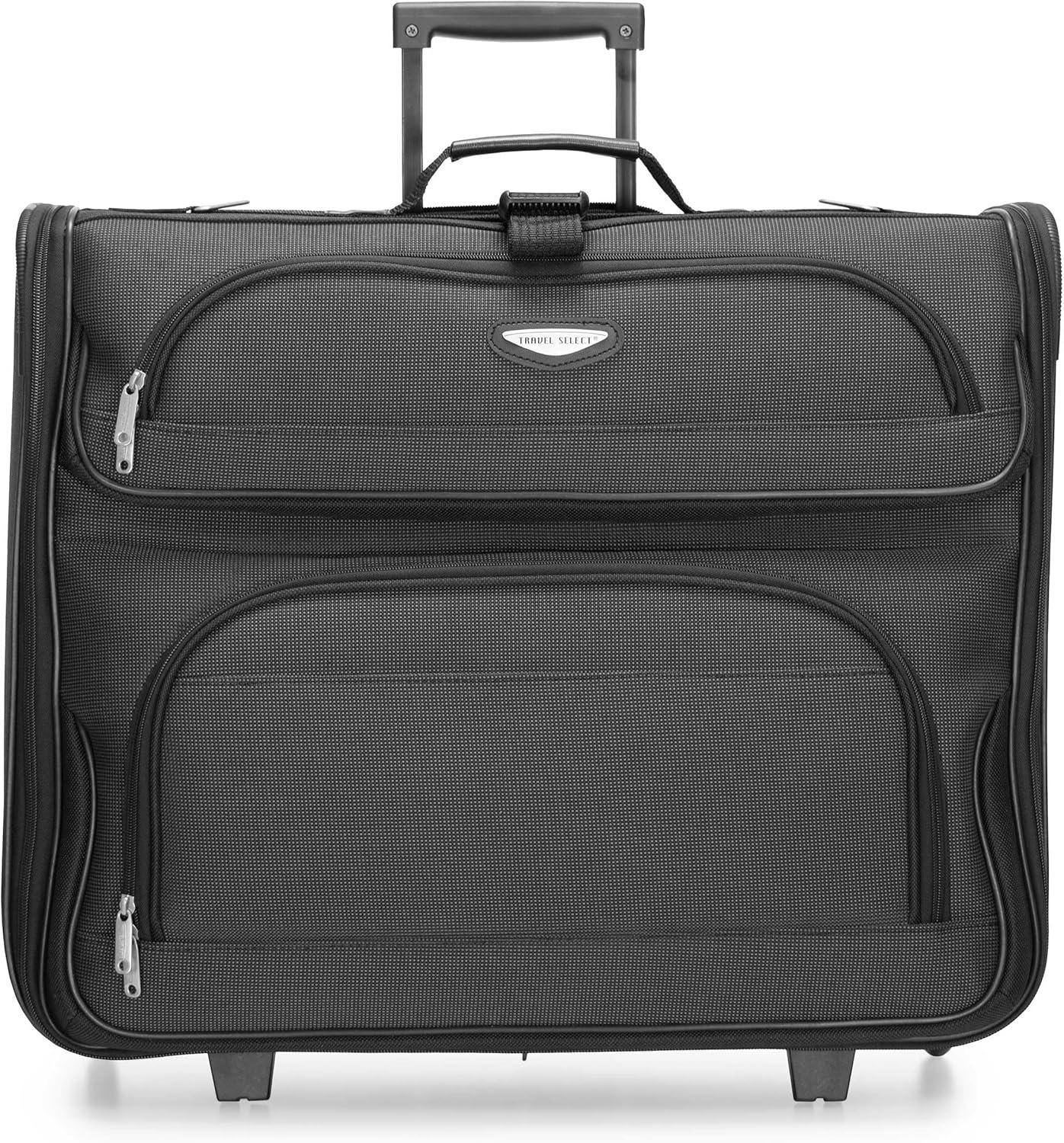 imageTravel Select Amsterdam Business Rolling Garment Bag Softside Expandable Rolling 2Wheeled Suit Carrier Black One SizeGray