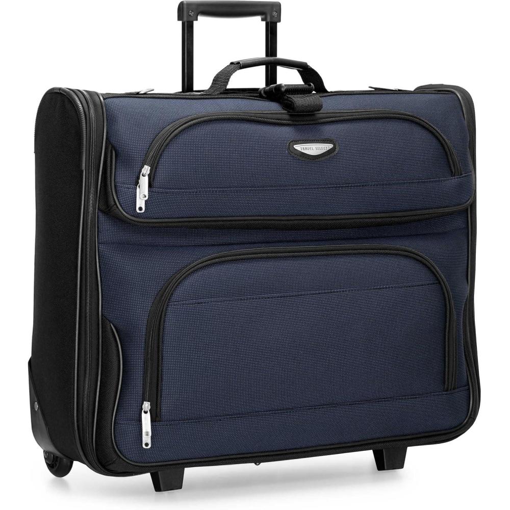 imageTravel Select Amsterdam Business Rolling Garment Bag Softside Expandable Rolling 2Wheeled Suit Carrier Black One SizeNavy