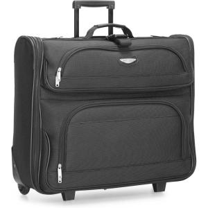 Travel Select Amsterdam Business Rolling Garment Bag, Softside Expandable Rolling 2-Wheeled Suit Carrier, Black, One Size(Gray)