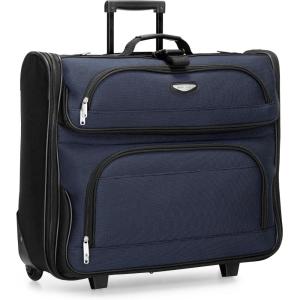 Travel Select Amsterdam Business Rolling Garment Bag, Softside Expandable Rolling 2-Wheeled Suit Carrier, Black, One Size(Navy)