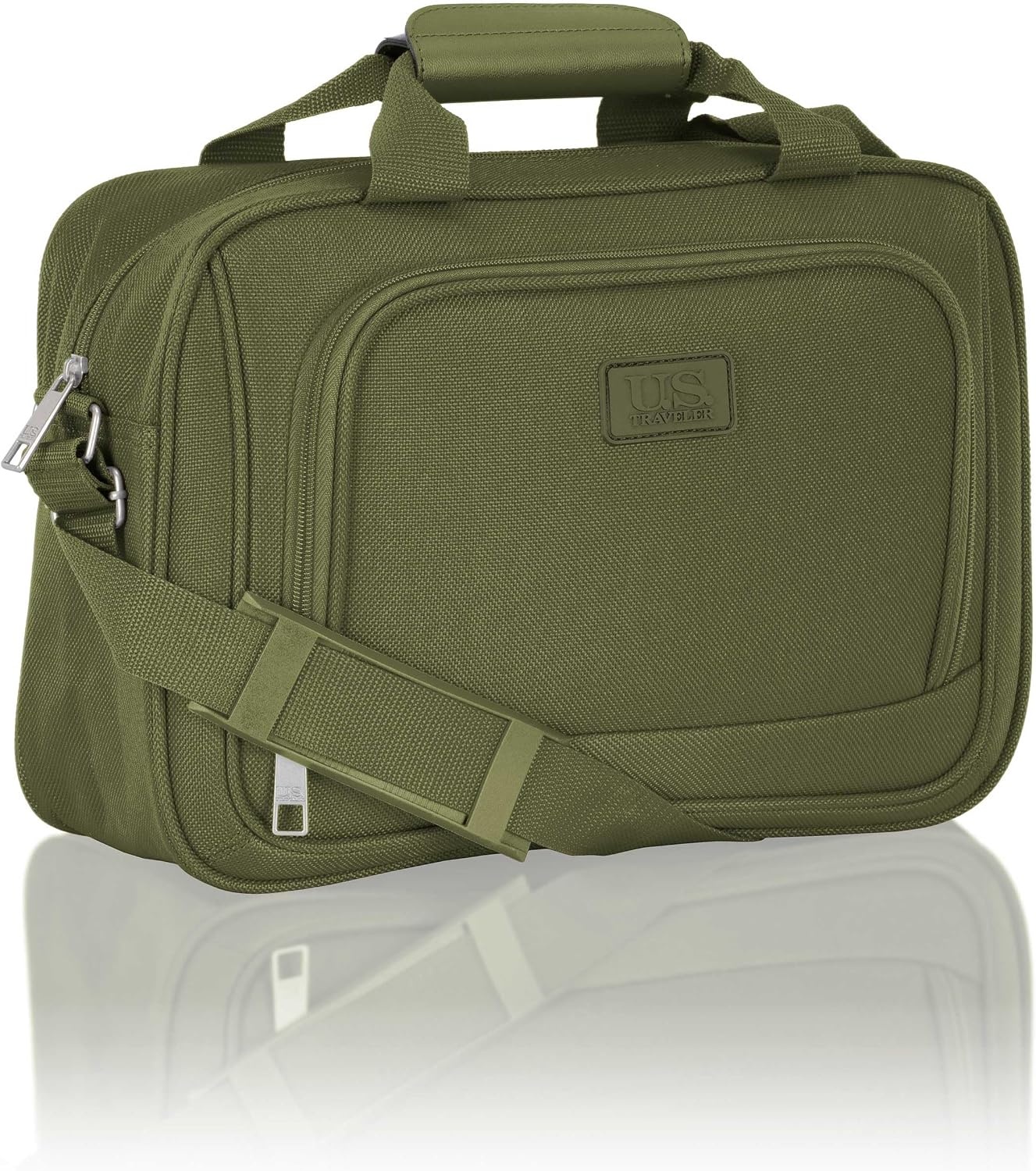 image:imageUS Traveler Rio 14 Travel Tote Bag Lightweight 1200D CarryOn Bag for Women amp MenGreen