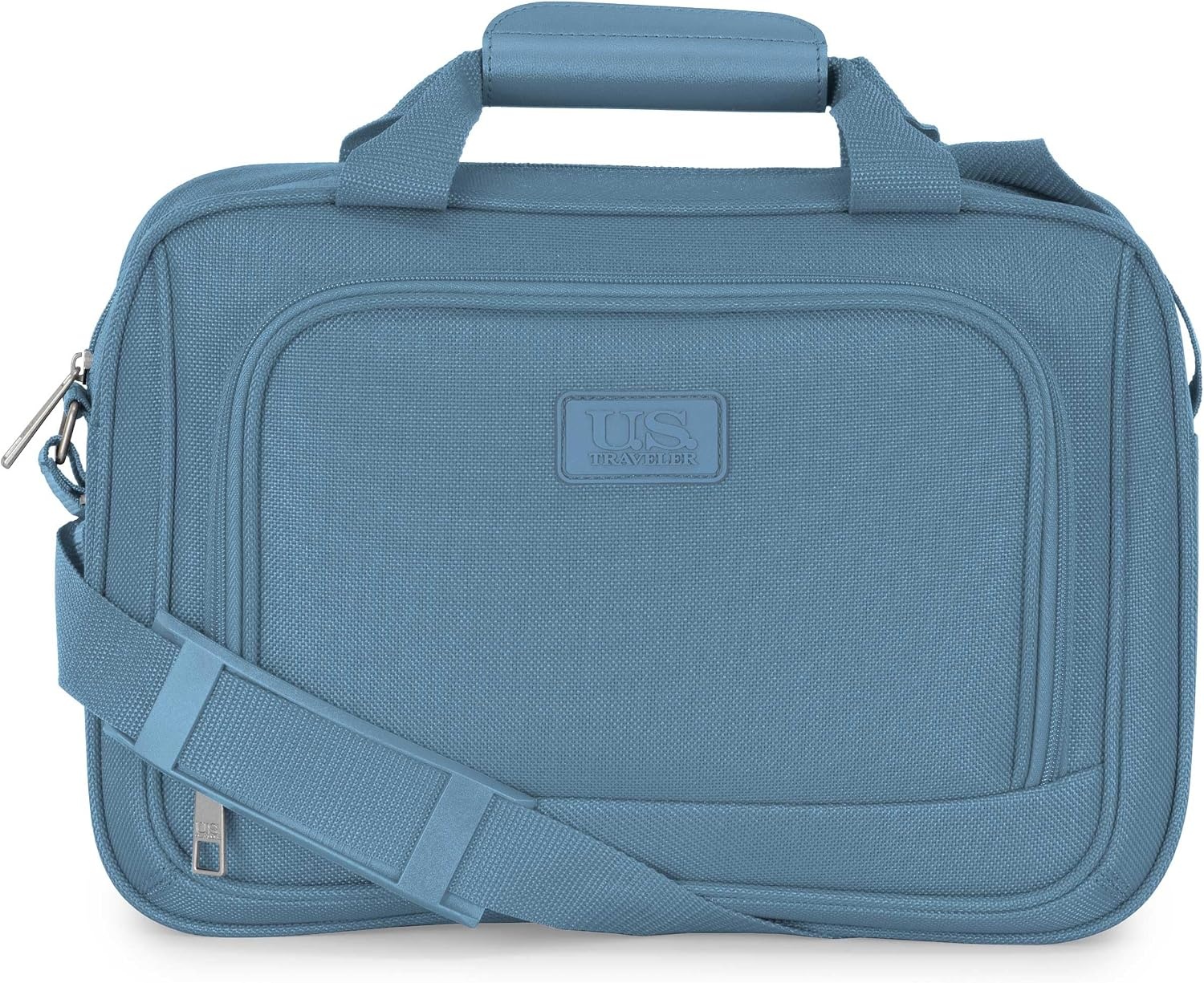 image:imageUS Traveler Rio 14 Travel Tote Bag Lightweight 1200D CarryOn Bag for Women amp MenLight Blue