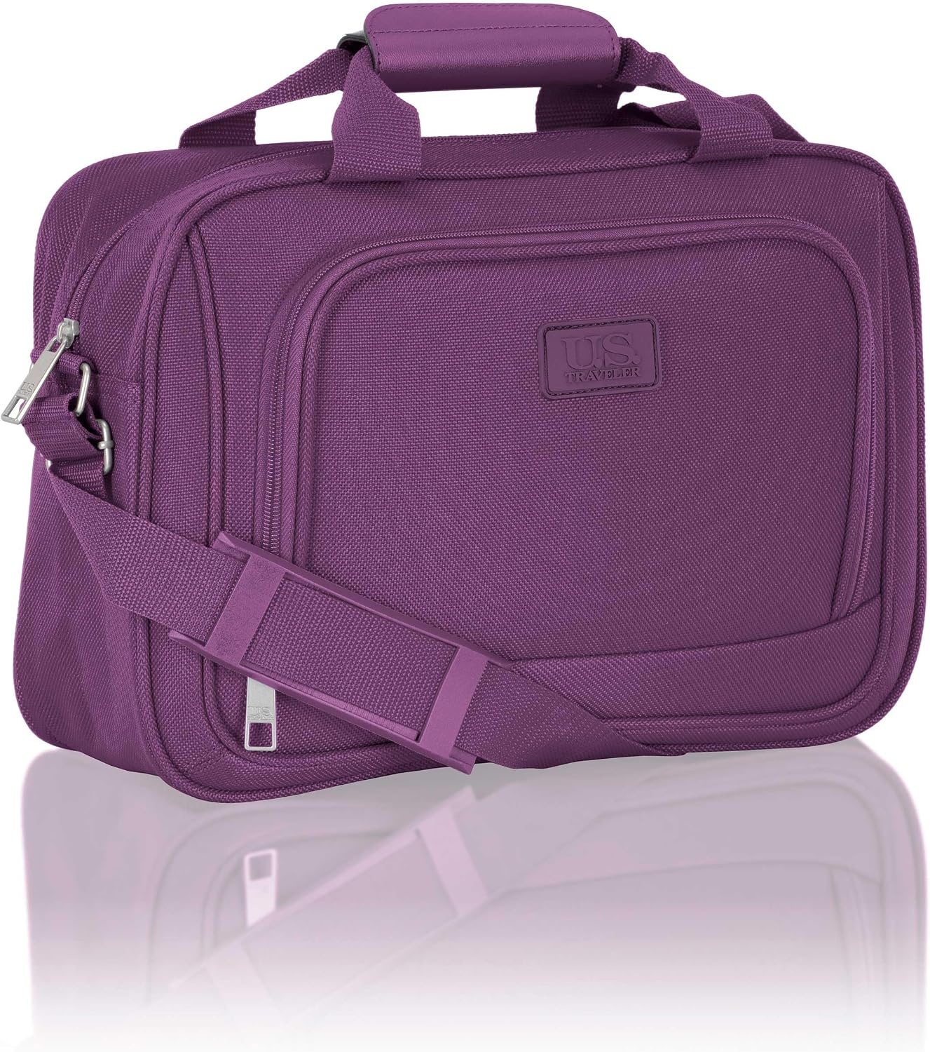 image:imageUS Traveler Rio 14 Travel Tote Bag Lightweight 1200D CarryOn Bag for Women amp MenPurple