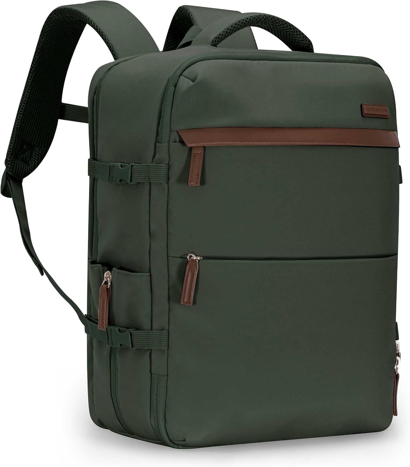 image:imageUS Traveler Vista Way 3Piece Travel Set 21Inch Carryon Hardside with TSA Lock 18Inch Travel Backpack with Laptop Sleeve Toiletry Bag GreenGreen