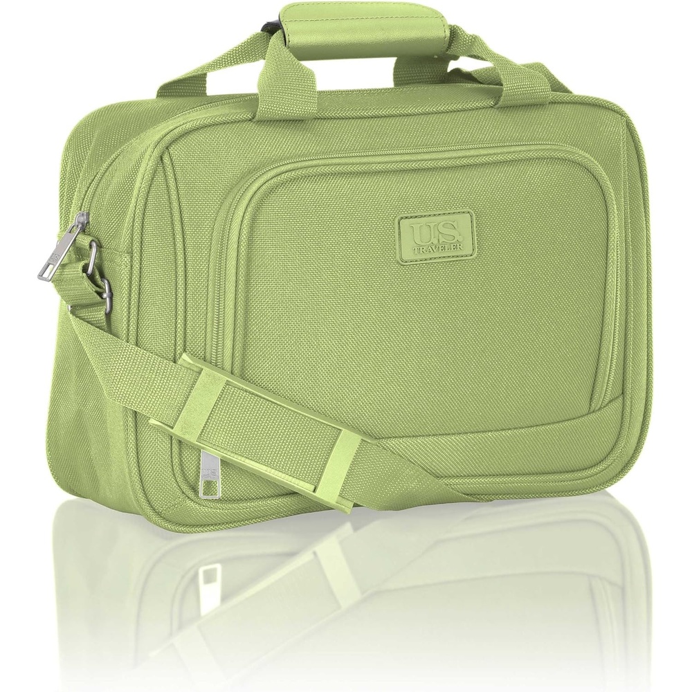 image:imageUS Traveler Rio 14 Travel Tote Bag Lightweight 1200D CarryOn Bag for Women amp MenLight Green